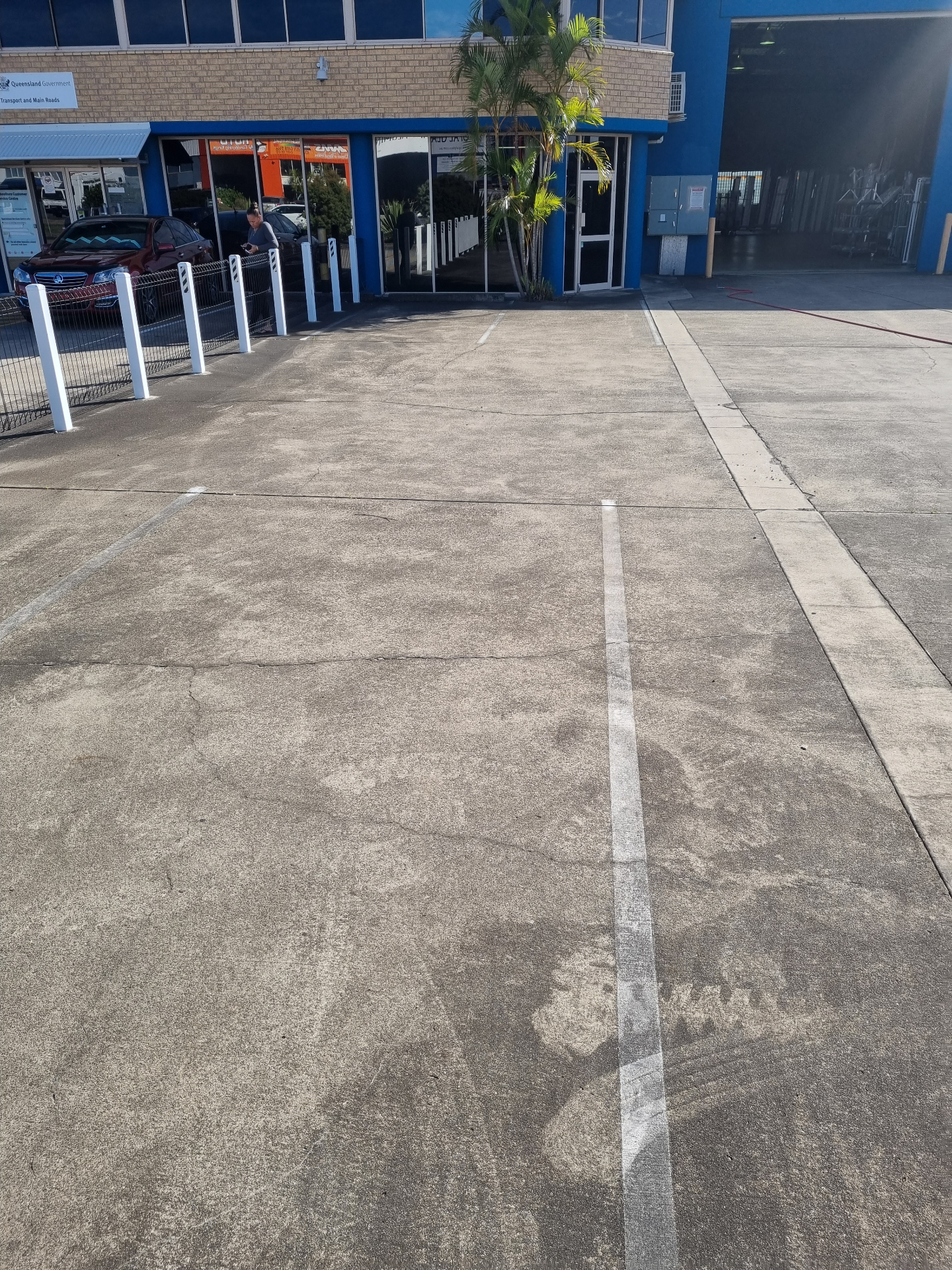 Commercial property exterior before professional cleaning