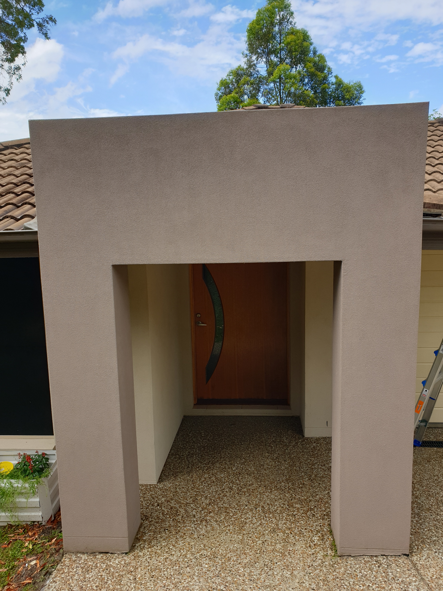 Clean house fascia after professional soft wash — bright white result by External Powerwash Solutions
